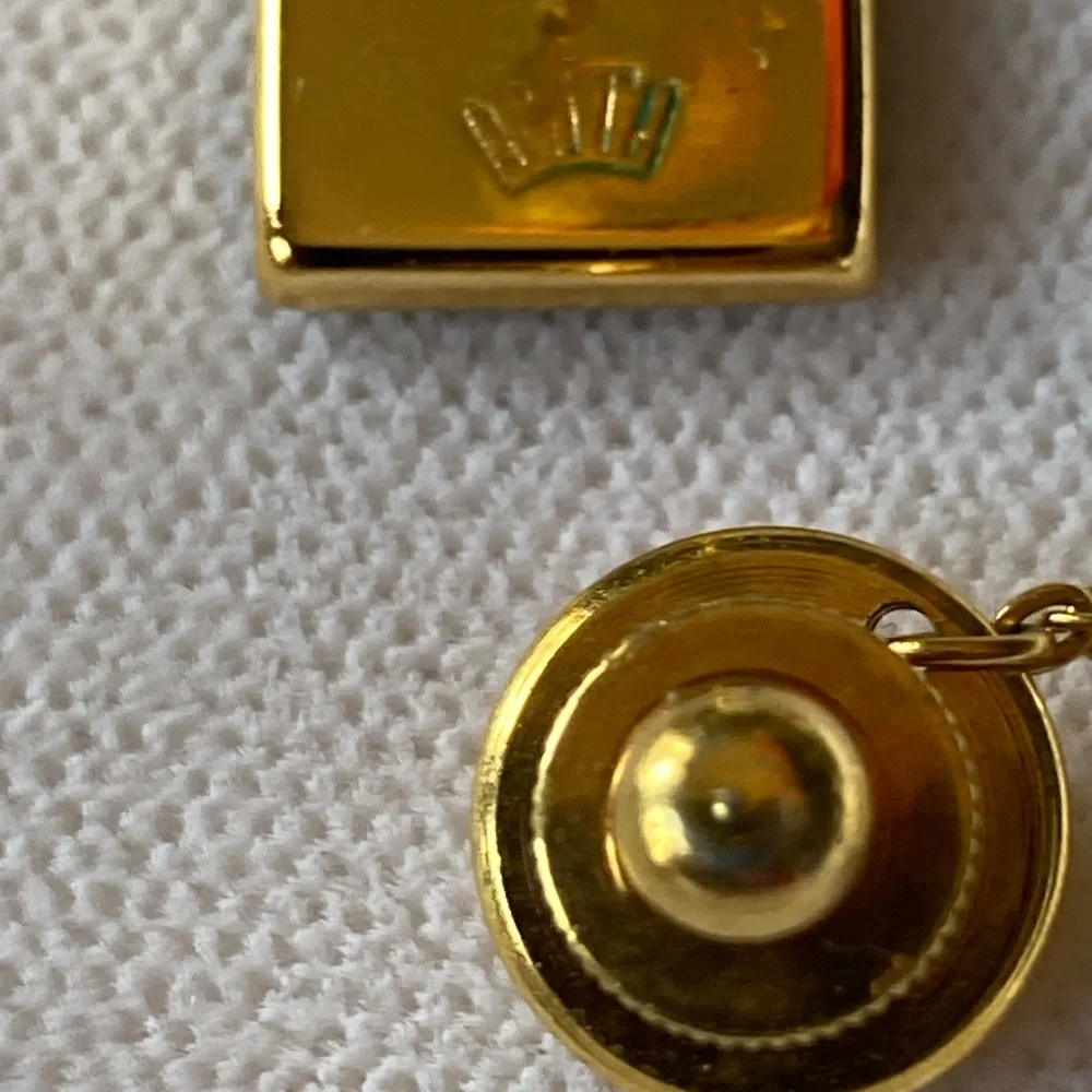 Vintage ARITA Japanese Mixed-Metal Tie Tack / Lapel Pin – Gold Inlay Landscape